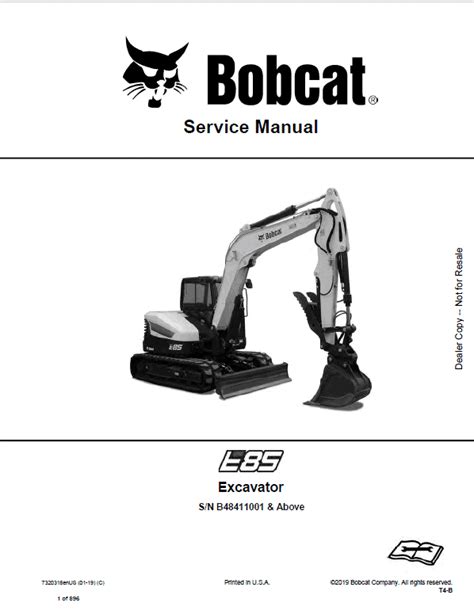 bobcat e85 owners manual